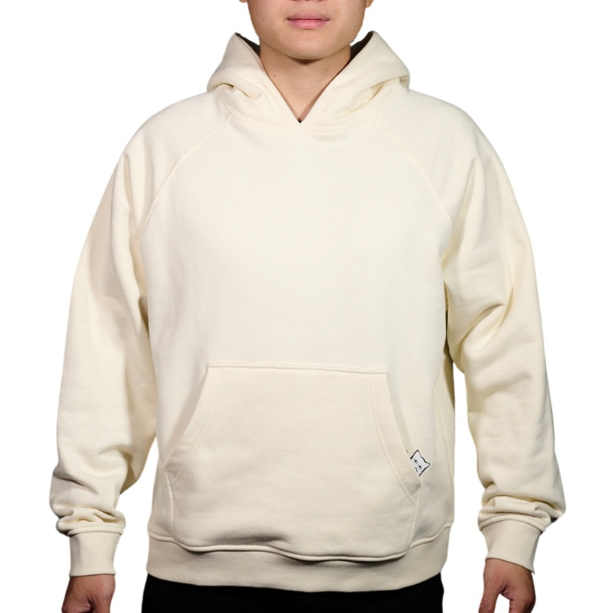 Oversized Hoodie "Punch Left/Right" - Off White