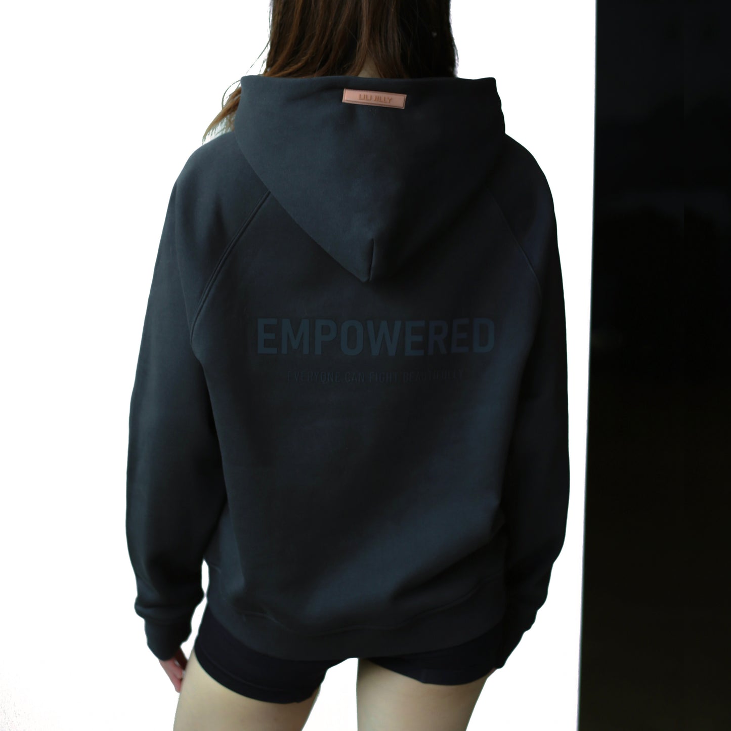 Oversized Hoodie "Punch Left/Right" - Charcoal