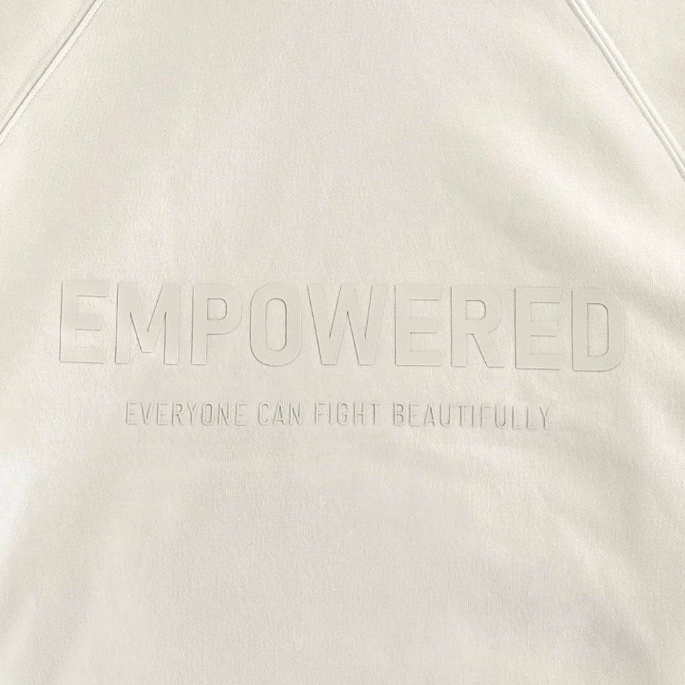 Oversized Hoodie "Punch Left/Right" - Off White