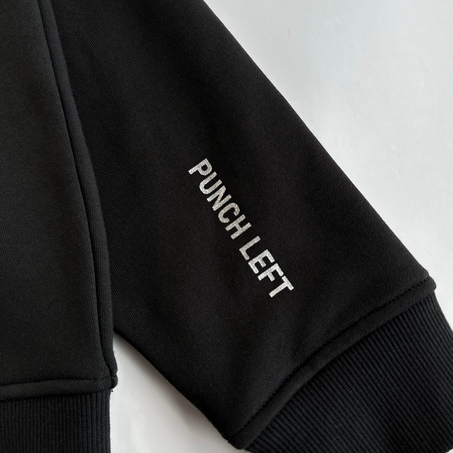 Oversized Hoodie "Punch Left/Right" - Charcoal