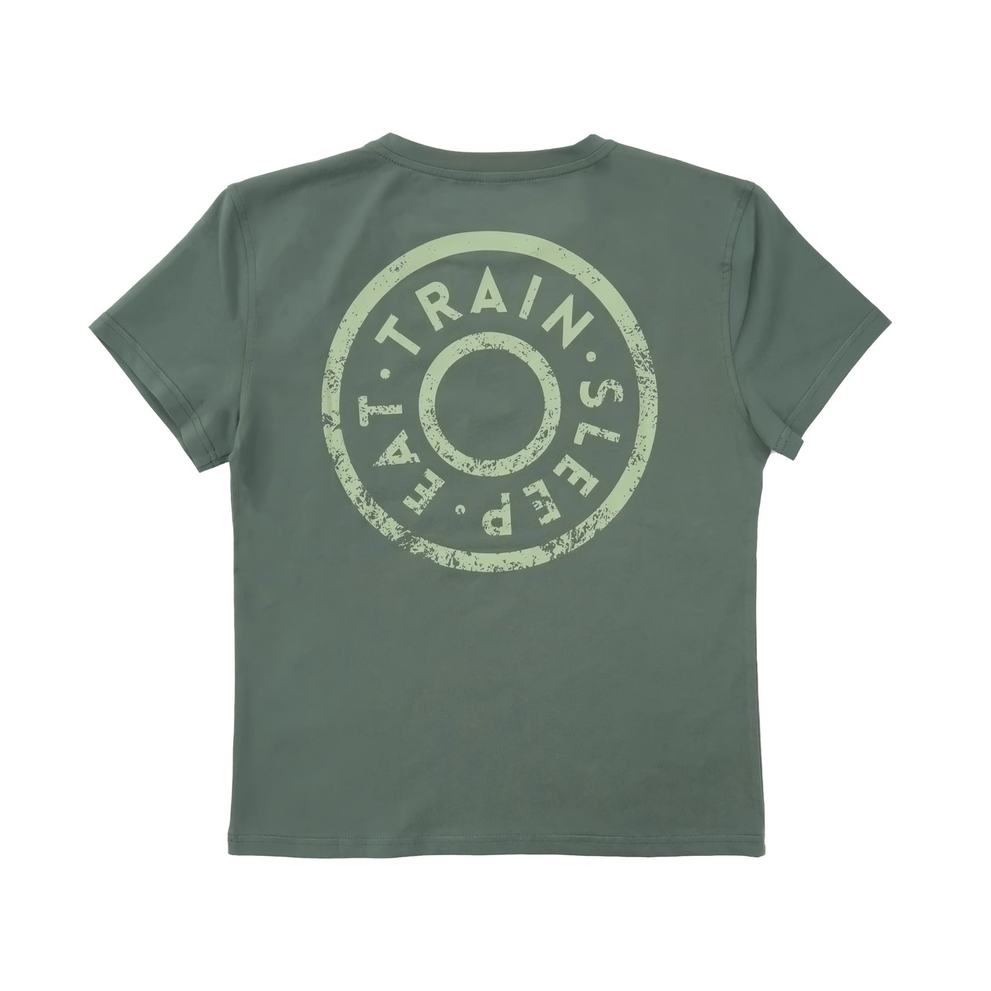 Eat Train Sleep Mens Tee - Olive Green