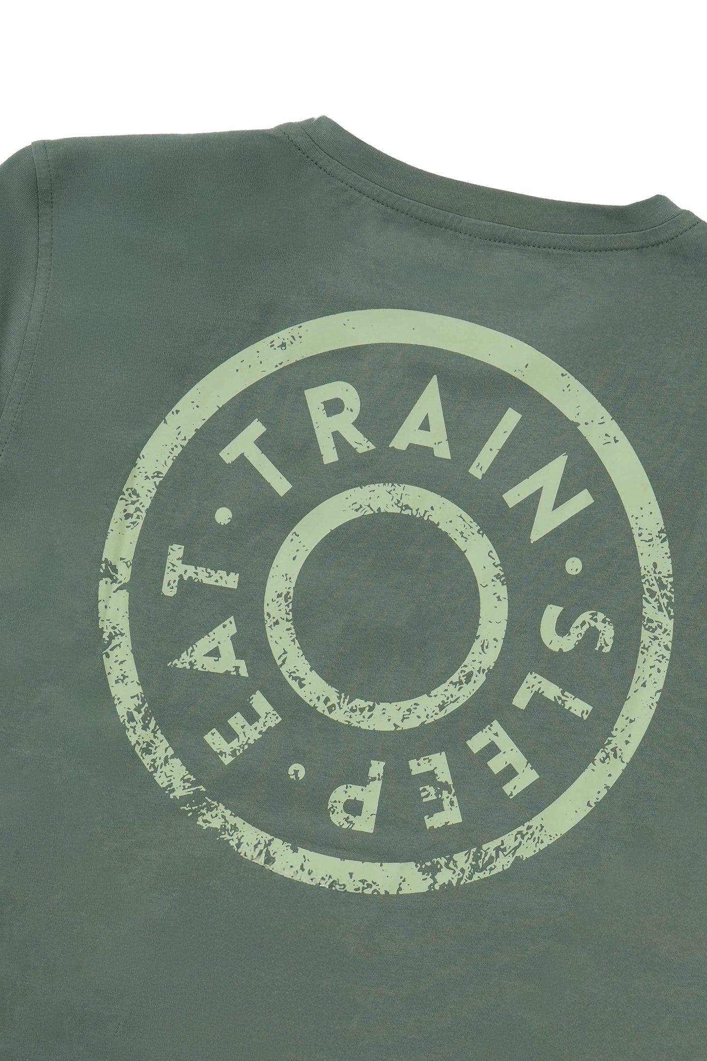 Eat Train Sleep Womens Tee - Olive Green