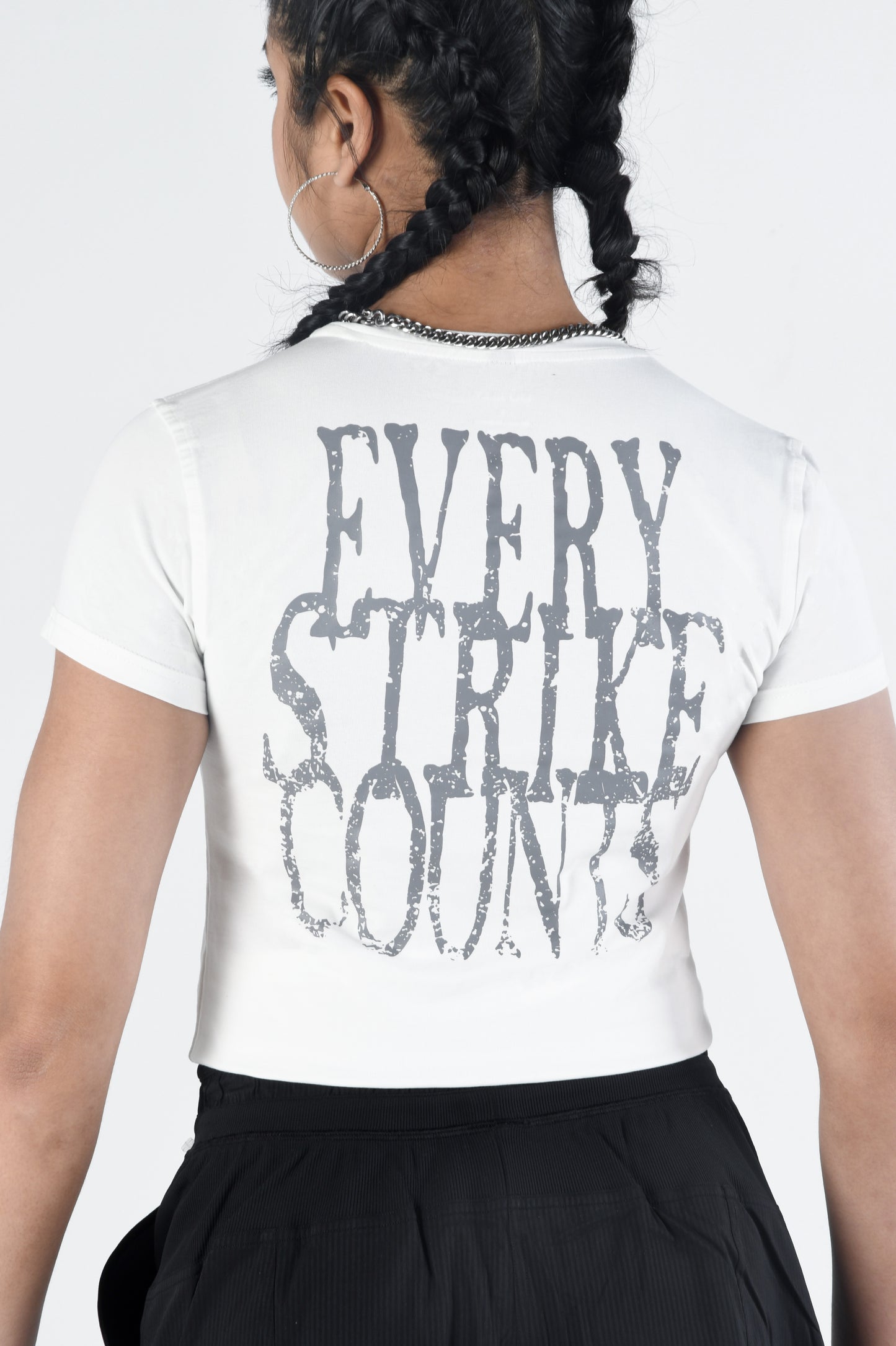 Every Strike Counts Womens Tee - White