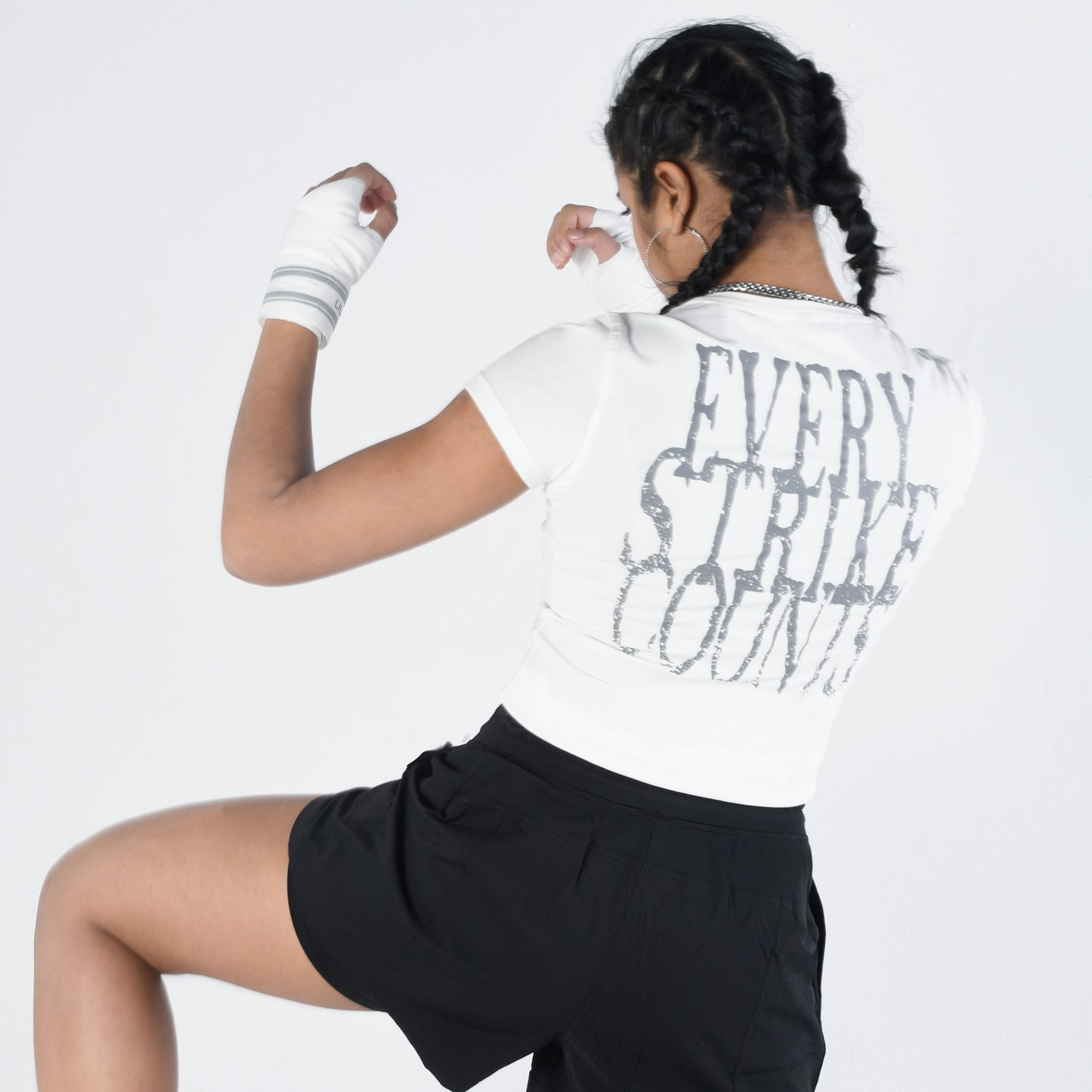 Every Strike Counts Womens Tee - White