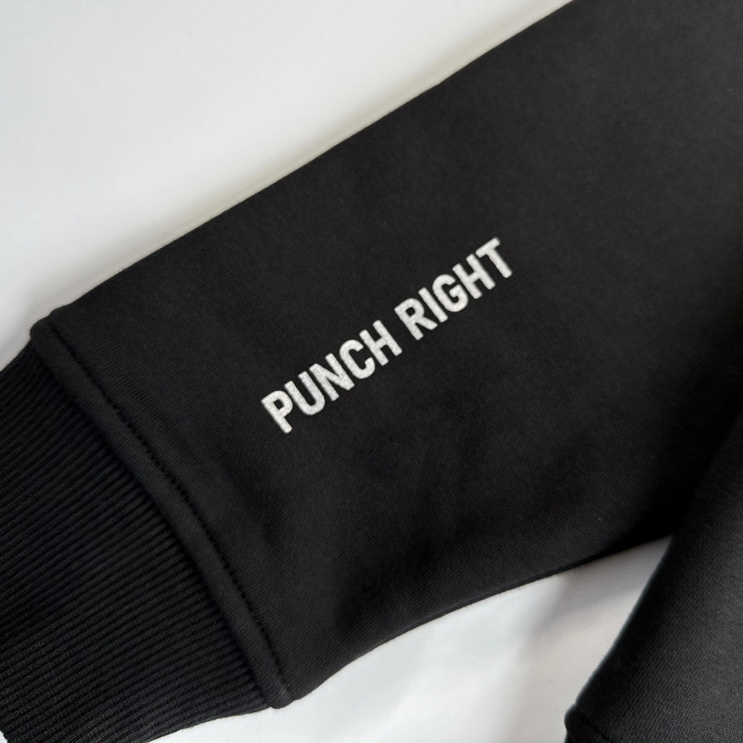 Oversized Hoodie "Punch Left/Right" - Charcoal