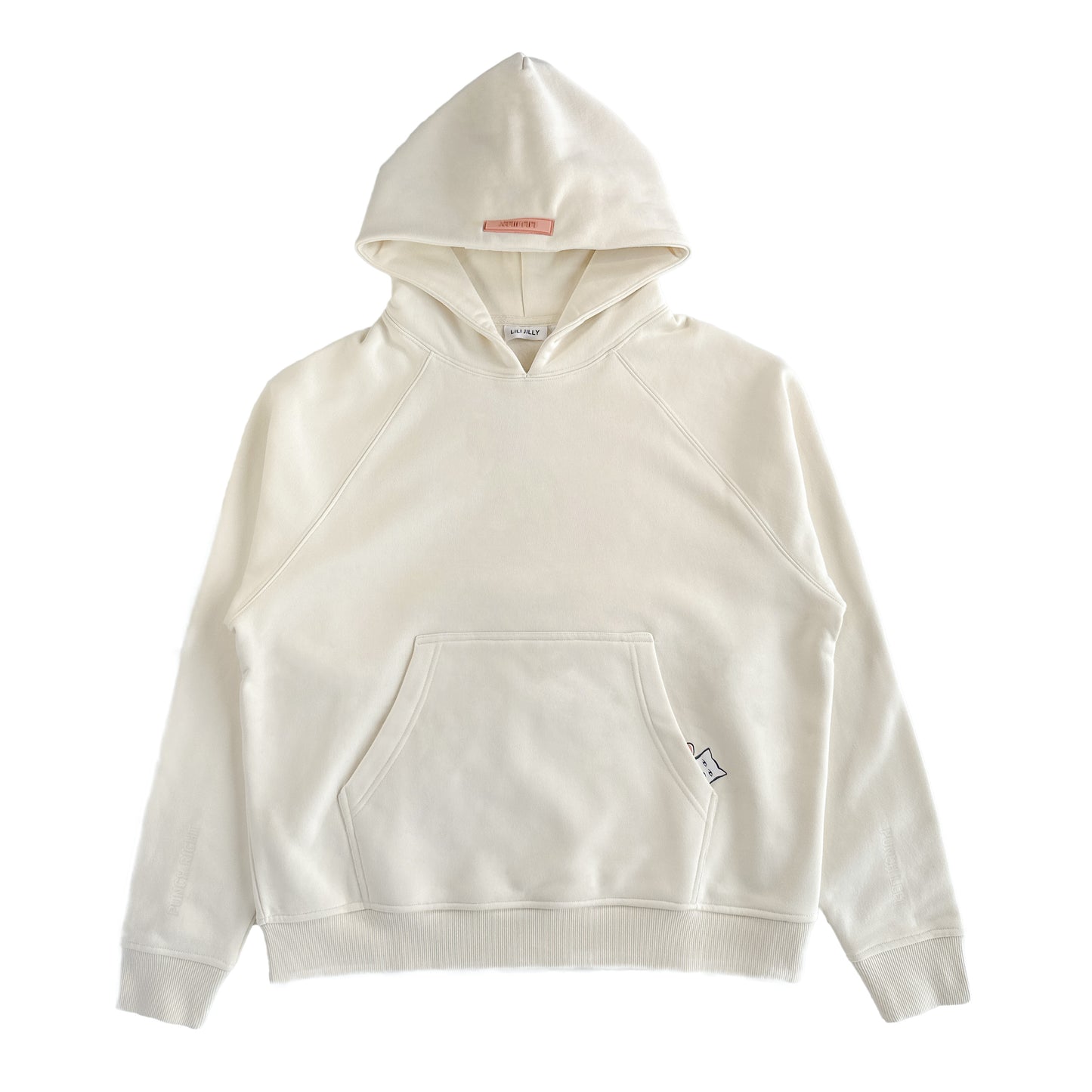 Oversized Hoodie "Punch Left/Right" - Off White
